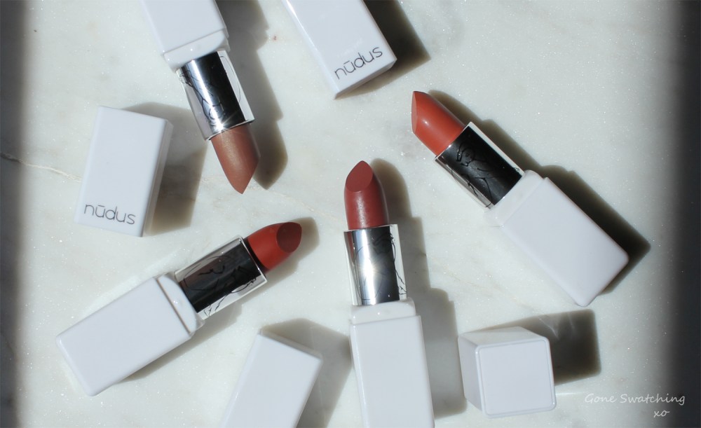 Nudus-Lipstick-Review-and-Swatches.-Carmine-free-shades.-27-Kisses,-Fairy-Tales,-Naked-and-Bittersweet.-Gone-Swatching-xo
