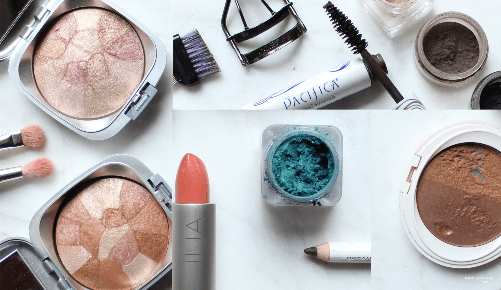 Turquoise Eyeliner and Coral Lips - Featuring Ilia Beauty Lipstick In Paradise