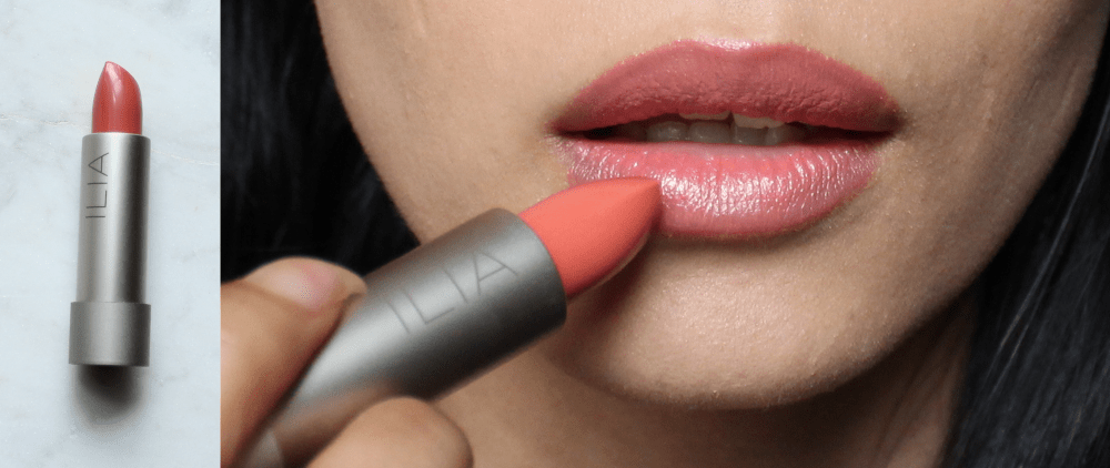 Turquoise Eyeliner and Coral Lips - Featuring Ilia Beauty Lipstick In Paradise