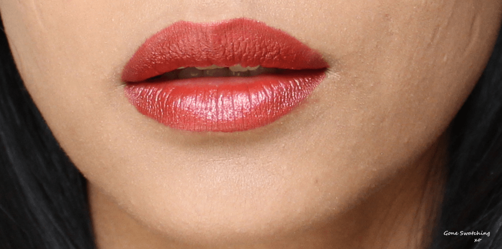 Inika Certified Organic Lipstick Review and Swatches - Auburn Ambition and Flushed. Gone Swatching xo