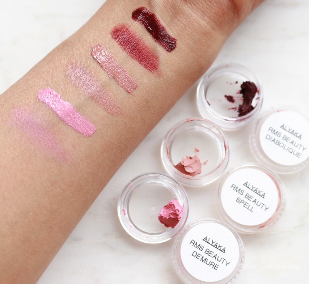 RMS-Beauty-Lip2cheek-swatches.-Demure,-Diabolique-and-Spell.-Gone-Swatching-xo