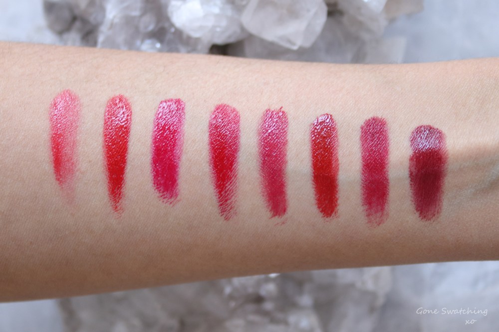 Organic, Natural and Non toxic cruelty free red lipstick options. Arm swatch. Gone Swatching xo