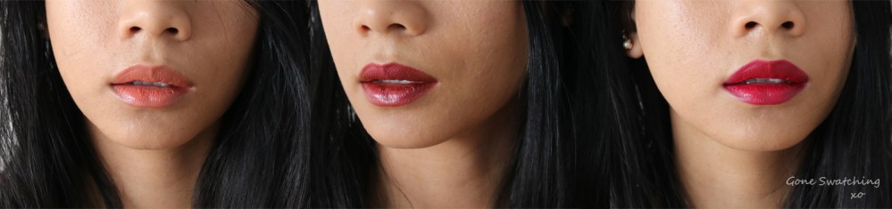 Elate Cosmetics Lipstick Review &amp; Swatches. Plenty, Warrior, Grace. By Green Beauty Blogger Gone Swatching xo