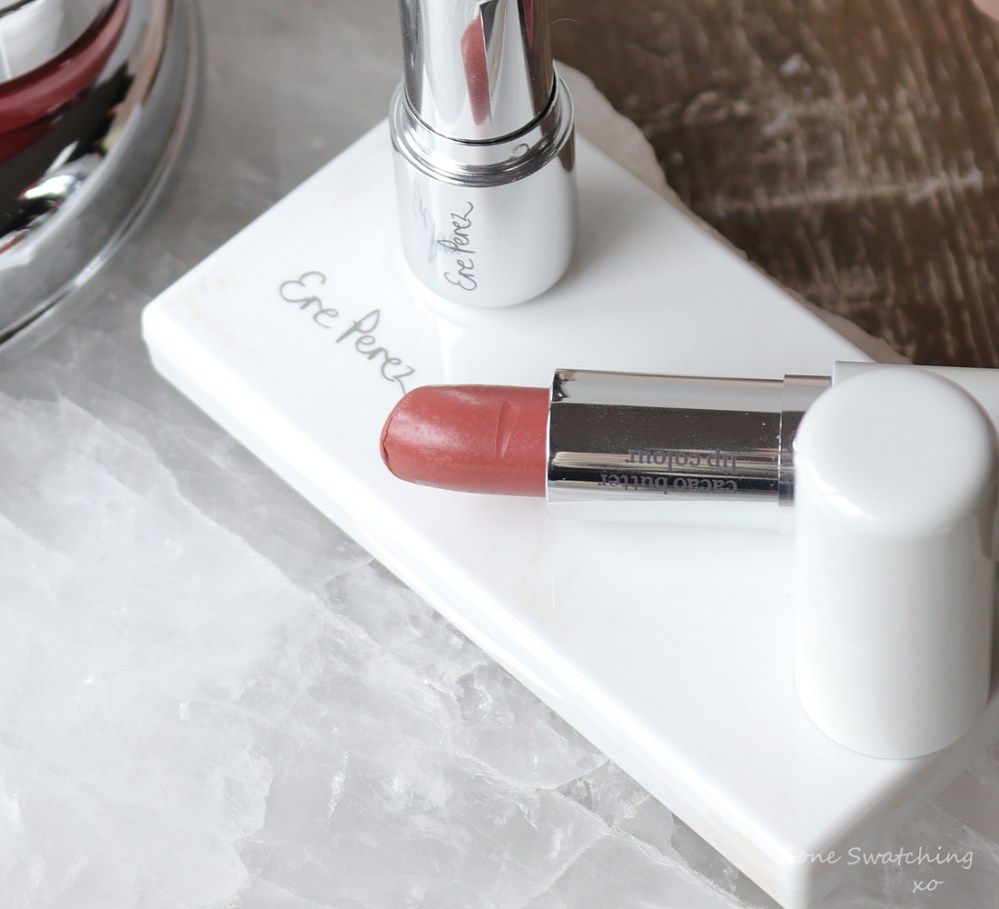 My 18 Favourite Organic &amp; Natural Lipstick Colours of 2019. Ere Perez Natural Cacao Lip Colour in Hoopla. Gone Swatching xo