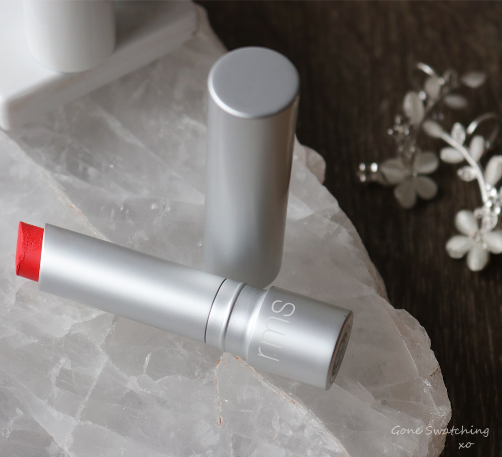 My 18 Favourite Organic &amp; Natural Lipstick Colours of 2019. RMS Beauty Wild with Desire Lipstick in Firestarter. Gone Swatching xo