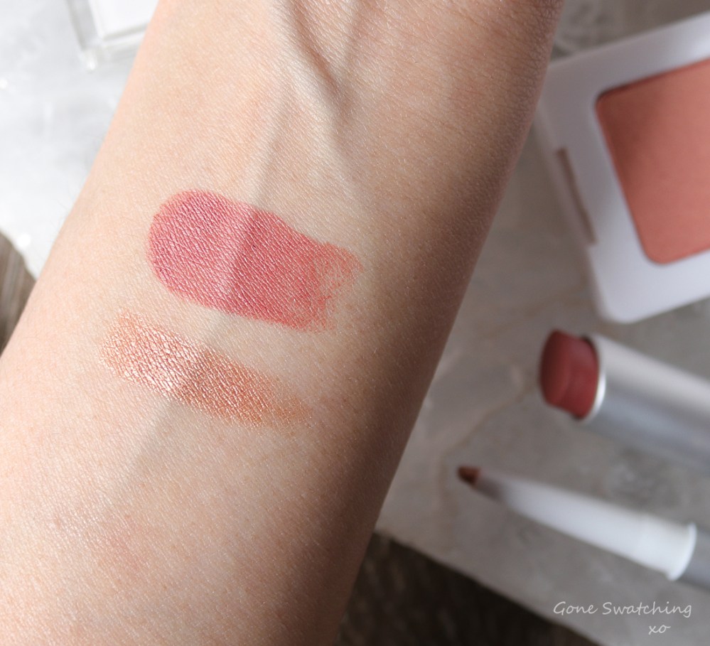 RMS Beauty Savannah Peach Collection Review. Wild with Desire Lipstick, MultiEYEtasker swatches. Gone Swatching xo