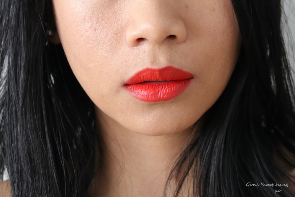 RMS Beauty Wild with Desire Lipstick Lip Swatch Firestarter. Gone Swatching xo