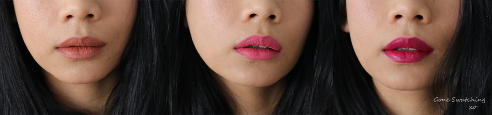 100% Pure Fruit Pigmented Cocoa Butter Matte Lipstick Review & Swatches. Sandstone, Strawberry Cactus & Protea. Gone Swatching xo