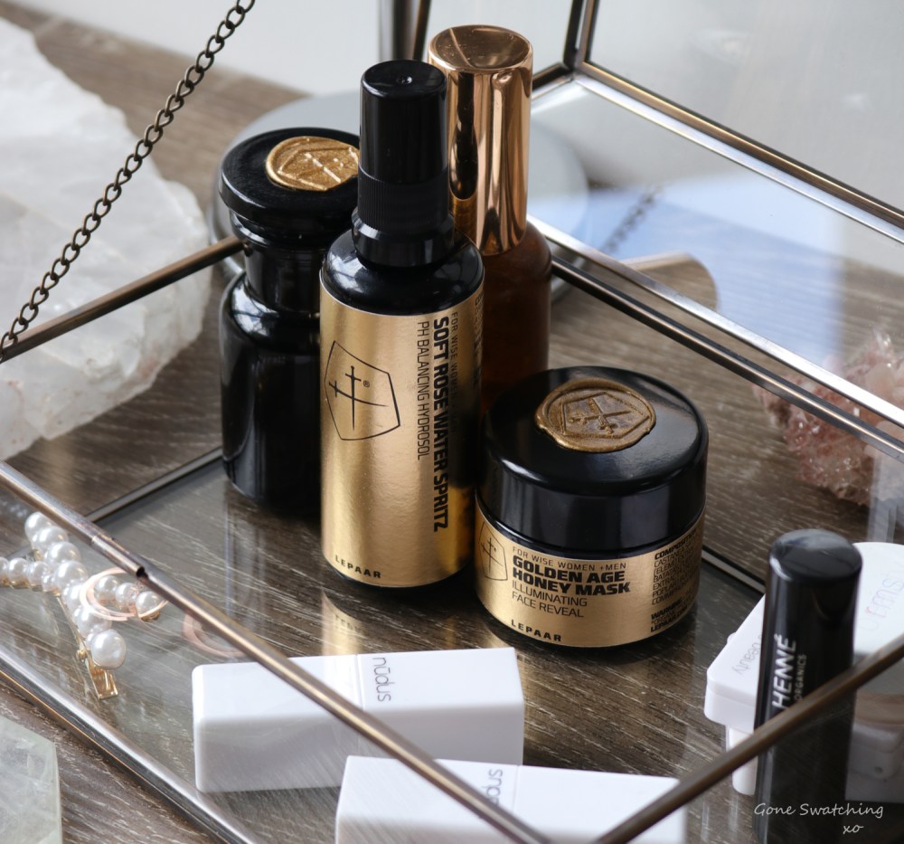Lepaar Australian Luxury Skincare Review by Gone Swatching xo. Golden Age Honey Mask & Soft Rose Hydrosol Spritz. Organic, bio-dynamic & natural