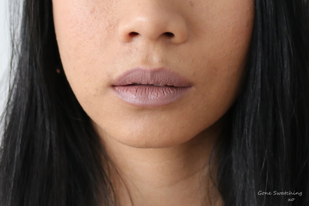 Noyah Lipstick Lip Swatch Smoke. Gone Swatching xo