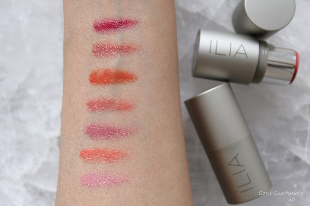Ilia Multi-Stick Review & Arm Swatches. Tenderly, I Put a Spell On You, At Last, All of Me, Cheek to Cheek, Lady Bird & A Fine Romance. Gone Swatching xo