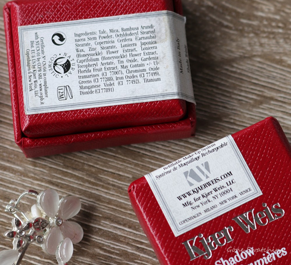 Kjaer Weis Eyeshadow Review &amp; Swatches. Magnetic &amp; Green Depth Ingredients. Gone Swatching xo