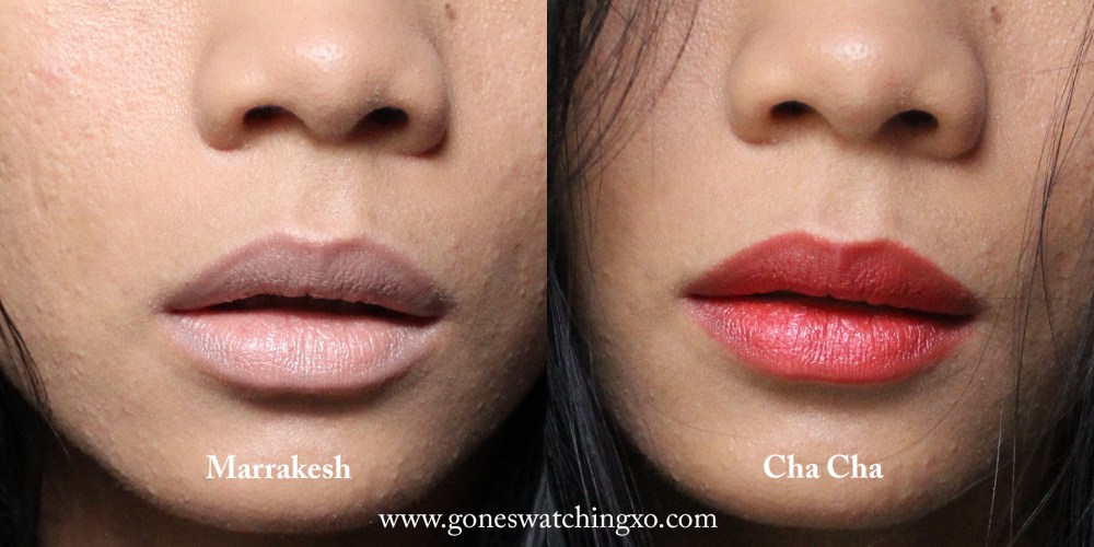 Au Naturale Eternity Lipstick Swatches. Marrakesh & Cha Cha. Australian Organic Beauty Blogger Gone Swatching xo