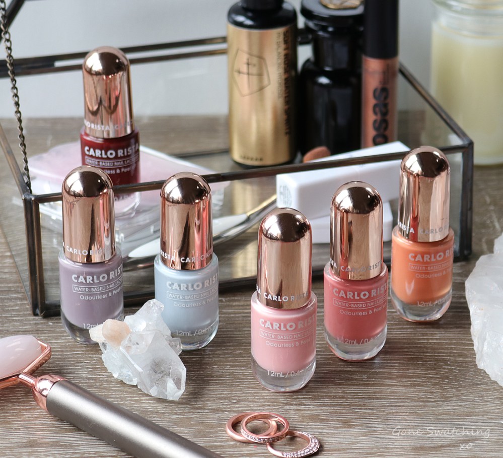 Carlo Rista Water Based, Odourless, Peelable Nail Polish review. 18, 11, 12, 17 &amp; 03. Gone Swatching xo
