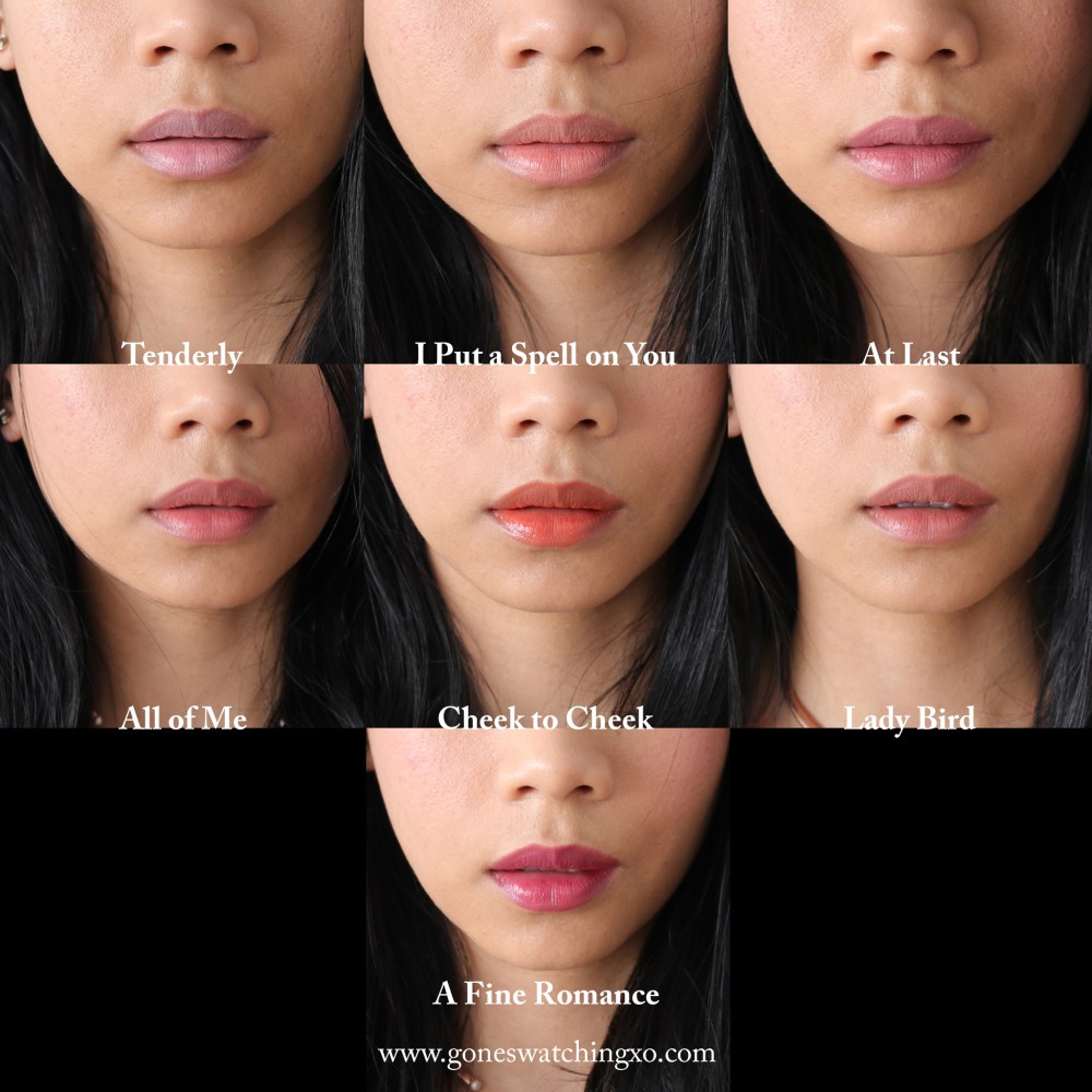 Ilia Beauty Multi-Use Stick Swatches. Tenderly, I Put a Spell on You, At Last, All of Me, Cheek to Cheek, Lady Bird & A Fine Romance. Australian Beauty Blogger Gone Swatching xo