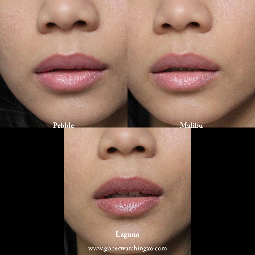 Juice Beauty Phyto-Pigments Lip Crayon Swatches. Pebble, Malibu & Laguna. Australian Organic Beauty Blogger Gone Swatching xo