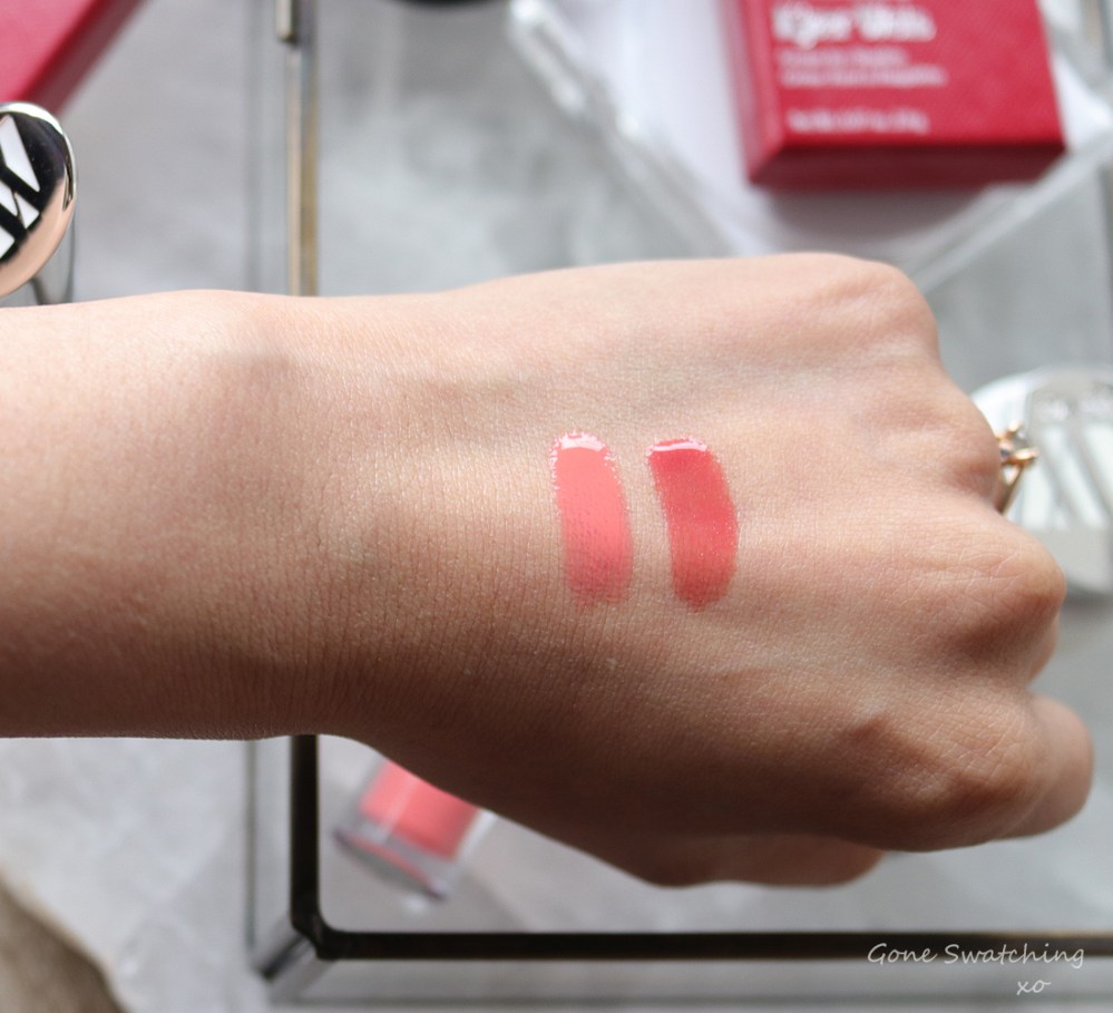 Kjaer Weis Cream Lipgloss Review & Hand Swatches. Courage & Fascination. Asian Australian Organic Beauty Blogger Gone Swatching xo