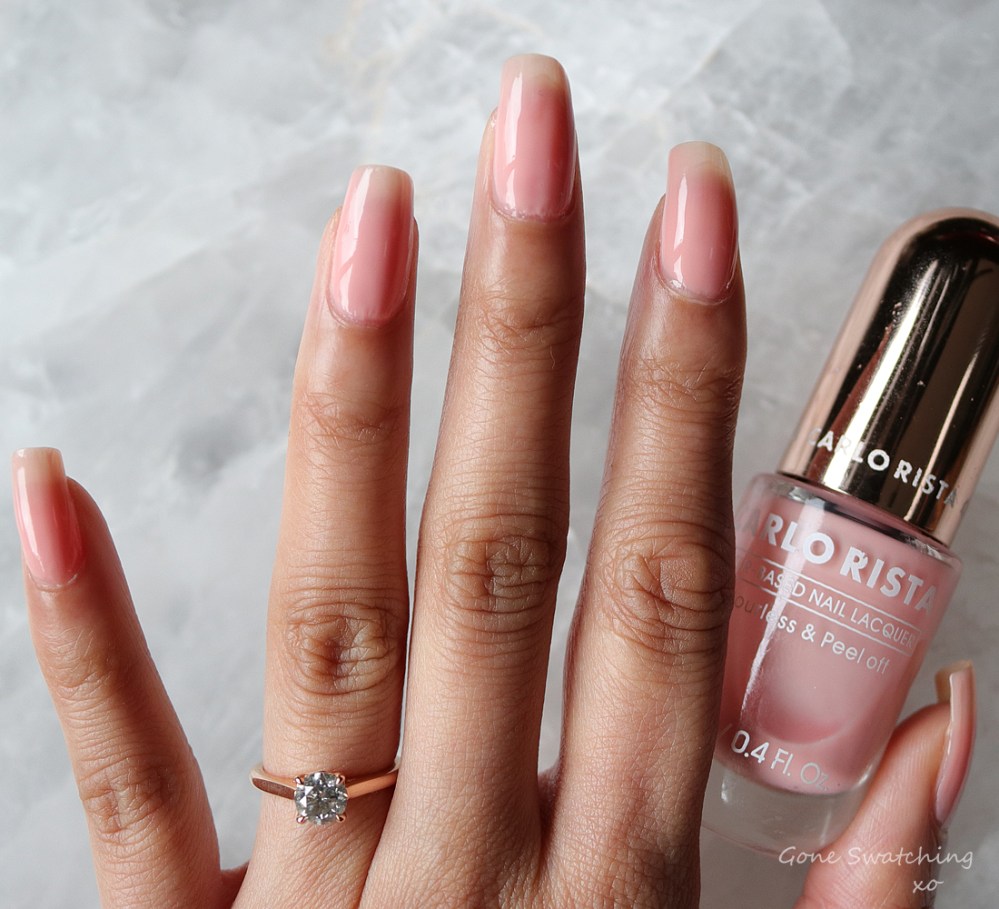 Carlo Rista Water Based Peelable, Odourless Nail Polish review &amp; Swatches. Lavender Blush 18. Australian, Asian Green Beauty Blogger Gone Swatching xo