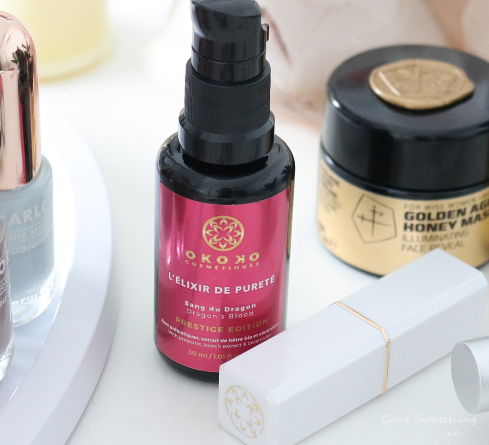 Best of 2020. Natural &amp; Non-toxic Okoko Cosmetiques L'elixir du purete &amp; lip serum. Skincare &amp; Makeup Reviews. Gone Swatching xo