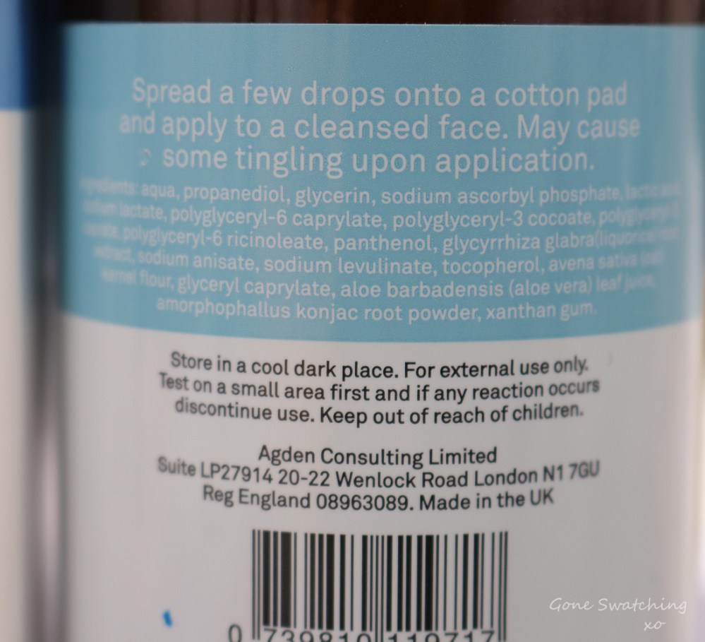 Facetheory Skincare Review. Colloidal-C Anti-Redness Toner T3 Anti-Redness Ingredients. Green Beauty Blogger Gone Swatching xo
