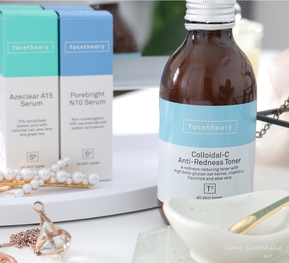 Facetheory Skincare Review. Colloidal-C Anti-Redness Toner T3 Anti-Redness. Australian Green Beauty Blogger Gone Swatching xo