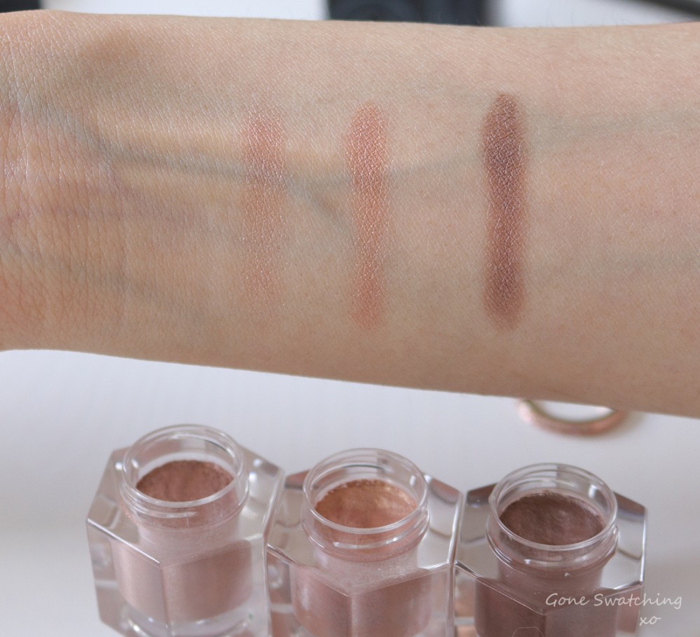 Rituel de Fille Ash & Ember Eye Soot Divinus, Sigil & Half Light Arm Swatches. Australian Green, Natural Beauty Blogger Gone Swatching xo