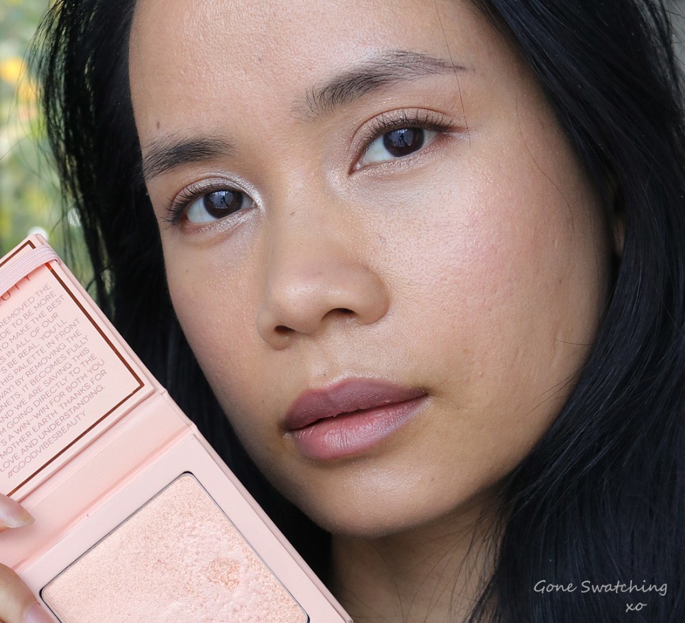 Athr Beauty Supernova Crushed Pink Diamond Highlighter Swatches on Asian skin. Gone Swatching xo