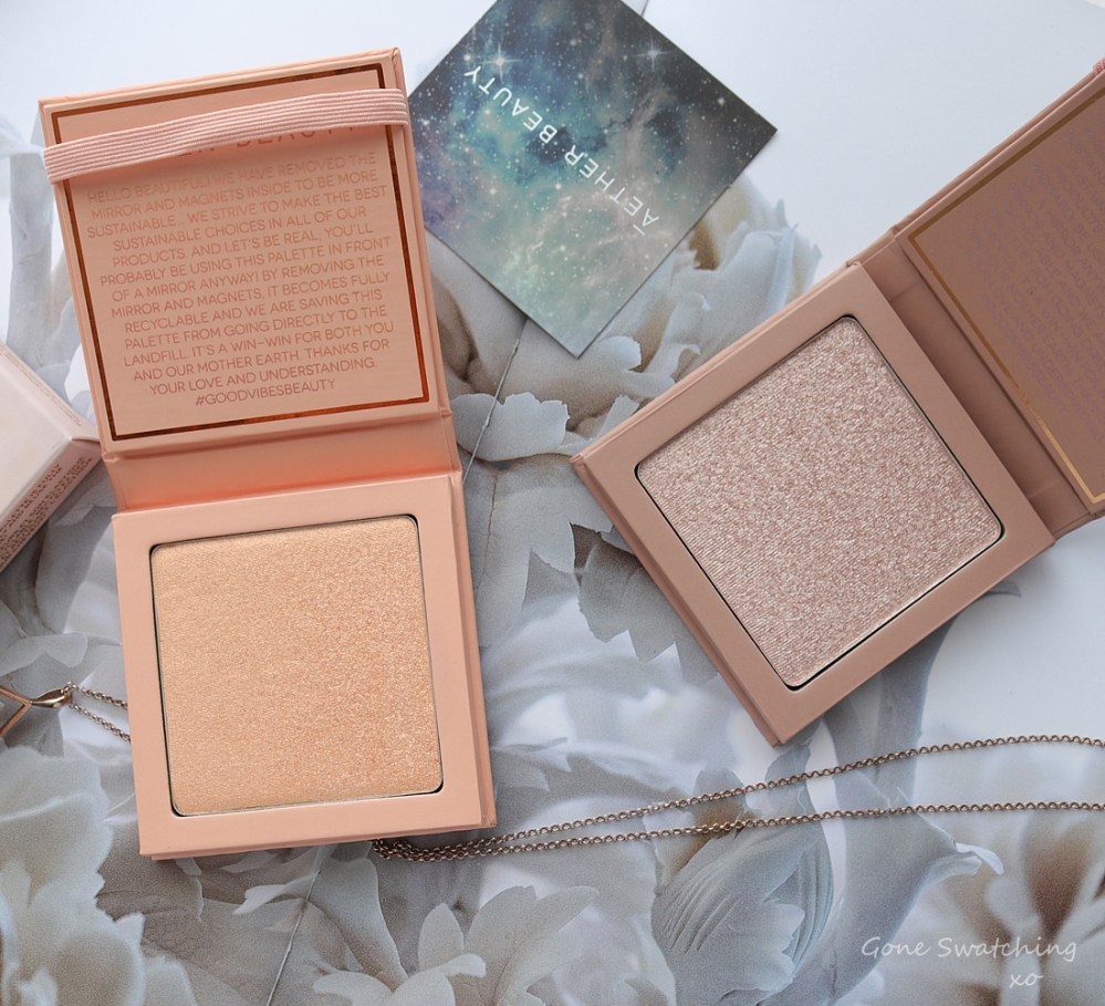 Athr Beauty Supernova Crushed Pure &amp; Pink Diamond Highlighter Swatches &amp; Review. Crystal Makeup. Natural Beauty Blogger. Gone Swatching xo