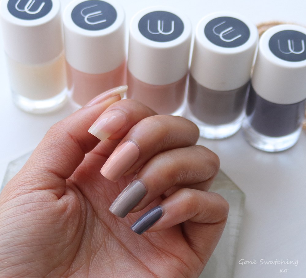 Nailmatic Aqua Nail Polish Review &amp; Swatches. Clear Top &amp; Base Coat, Anzu, Bjork, Haley &amp; Hazel. Green Beauty Blogger Gone Swatching xo