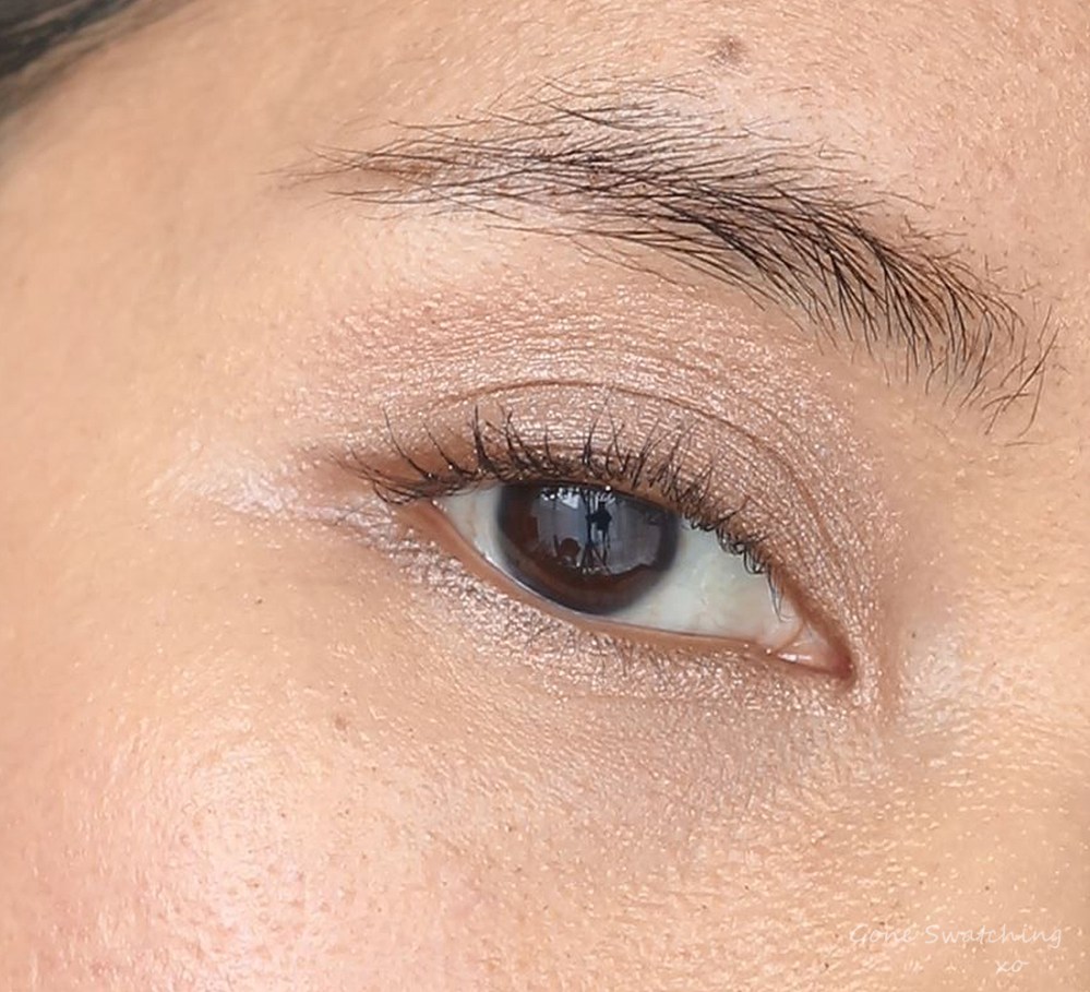 Rituel de Fille Ash &amp; Ember Eye Soot Sigil. Eye swatch on Asian, warm medium skin tone. Australian Green, Natural Beauty Blogger Gone Swatching xo