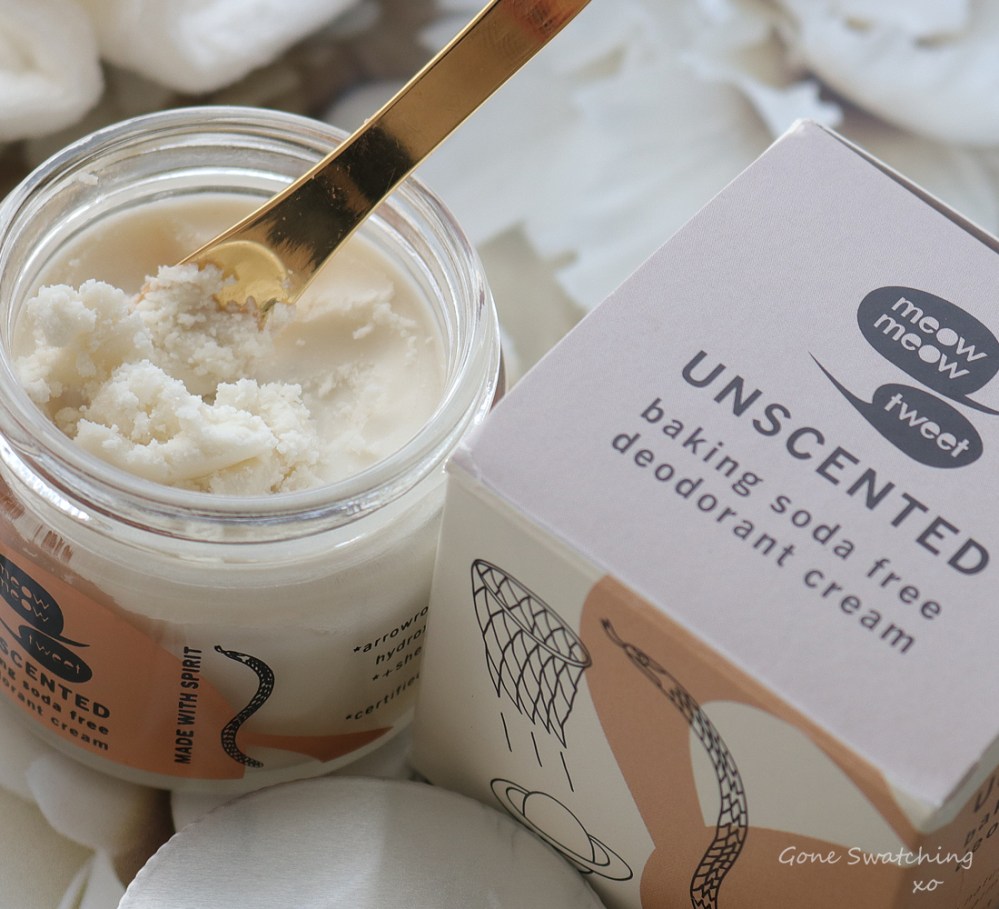 Meow Meow Tweet Unscented Deodorant Cream Review &amp; Try On. Battle of the Low, No waste Natural &amp; Fragrance Free Deodorant. Gone Swatching xo