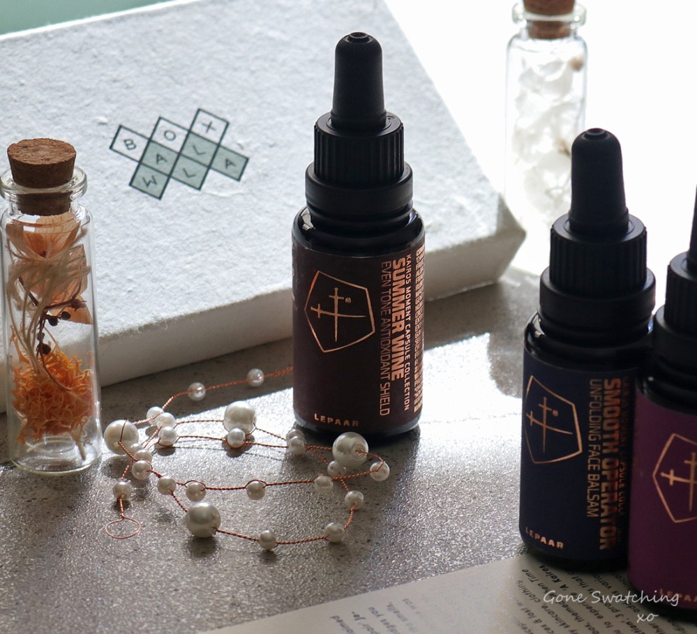 Boxwalla Beauty Subscription Box Review. October 2021 - Lepaar Kairos Moment Collection. Summer Wine Serum. Green Beauty Blogger Gone Swatching xo