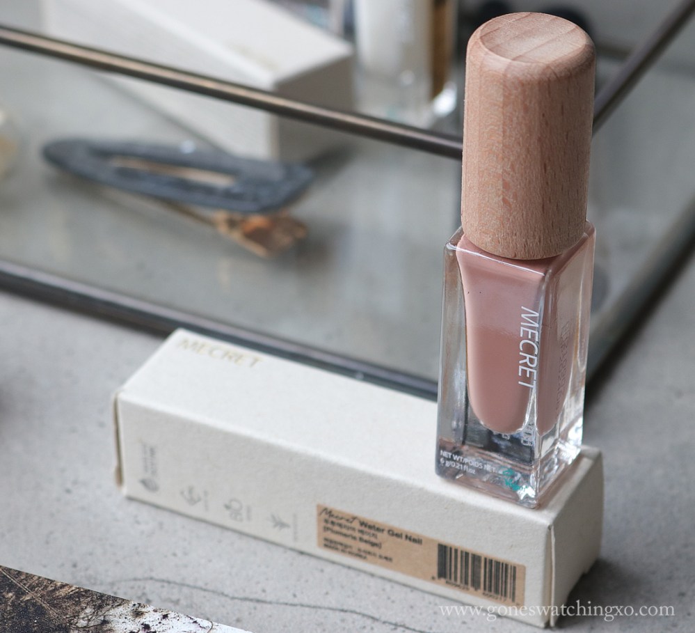 Mecret Peel Off, Vegan, Odorless & water-based Nail Polish. Plumeria Beige. Clean & Non-toxic Beauty Blogger. Gone Swatching xo