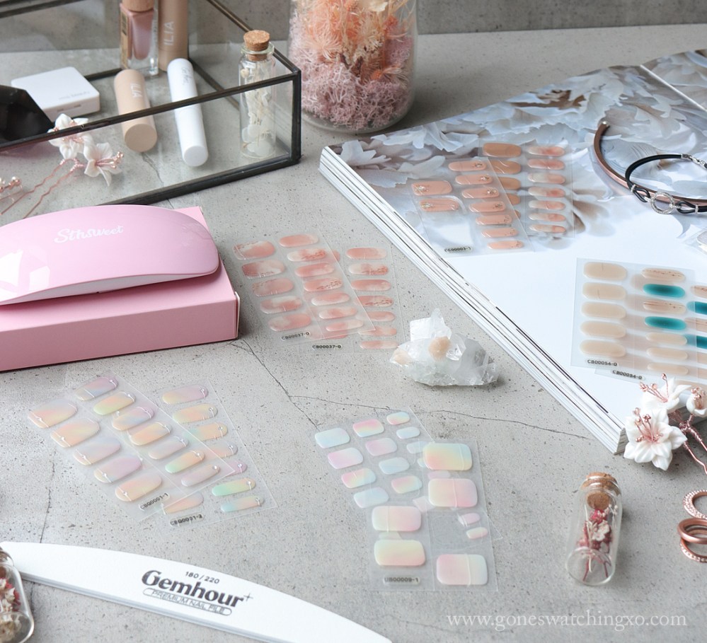 Zinipin from Gemhour Semi-Cured Gel Nail Wraps Review &amp; Try On. Gone Swatching xo