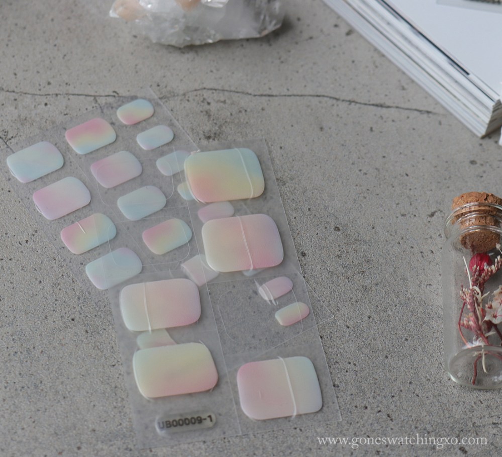 Zinipin Semi-Cured Gel Nail Wraps Review &amp; Try On. Pedicure. Mystique Shell. Gone Swatching xo
