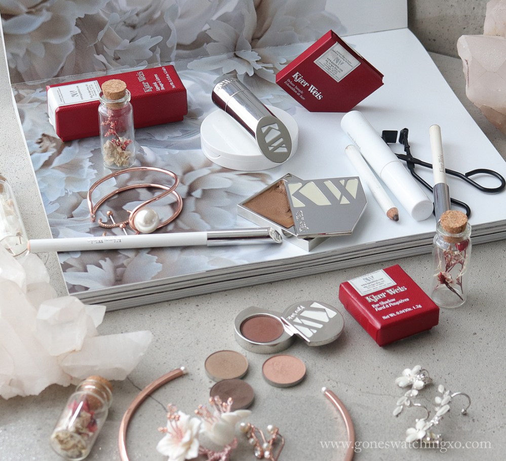 Kjaer Weis Makeup Review &amp; Swatches. Eye Pencil, Eye Shadow, Bronzer, Powder &amp; Lipstick. Organic, Natural, Refillable, Luxury Makeup. Gone Swatching xo