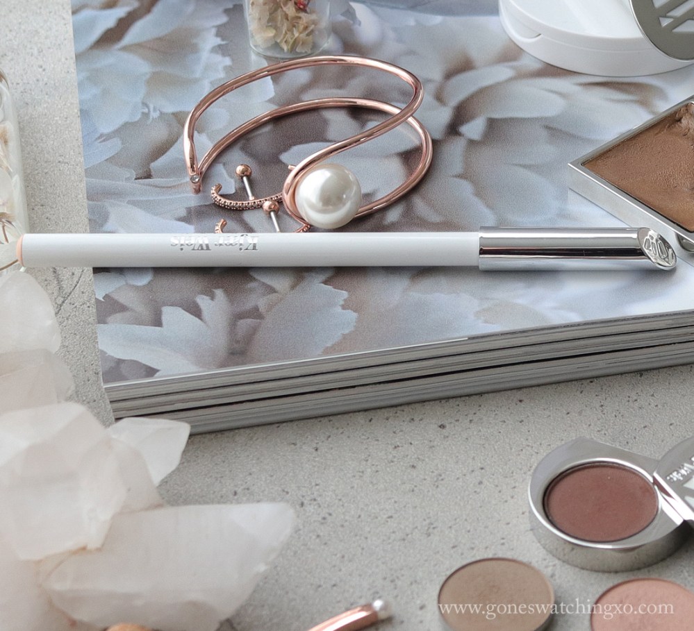 Kjaer Weis Makeup Review &amp; Swatches. Eye Pencils in Bright, Brown &amp; Black, Eye Shadow, Bronzer, Powder &amp; Affection Lipstick. Gone Swatching xo