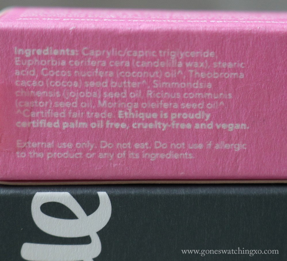 Ethique Nectar Unscented Lip Balm Ingredients &amp; Review. Sensitive Skin. Plastic Free, No Waste Hair &amp; Skincare. Biodegradable Packaging. Gone Swatching xo