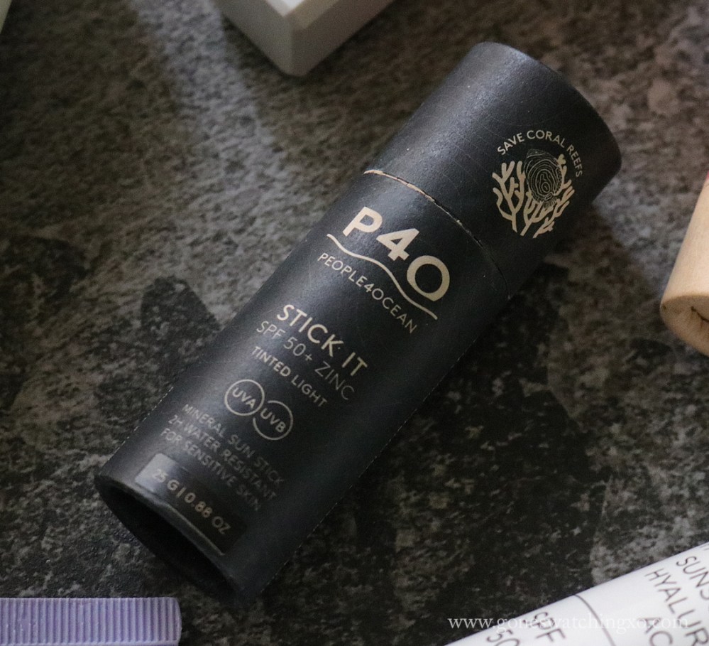 Australian natural &amp; reef safe sunscreen review &amp; swatches. P4O People 4 Ocean Zinc Stick SPF50. Gone Swatching xo