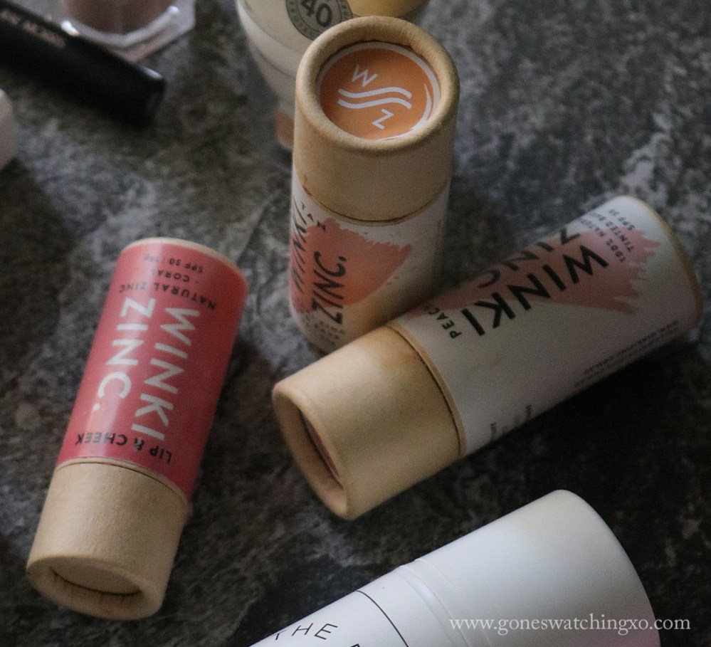 Australian natural &amp; reef safe sunscreen review &amp; swatches. Winki Zinc Tinted Base &amp; Lip &amp; Cheek Tint SPF30 Gone Swatching xo