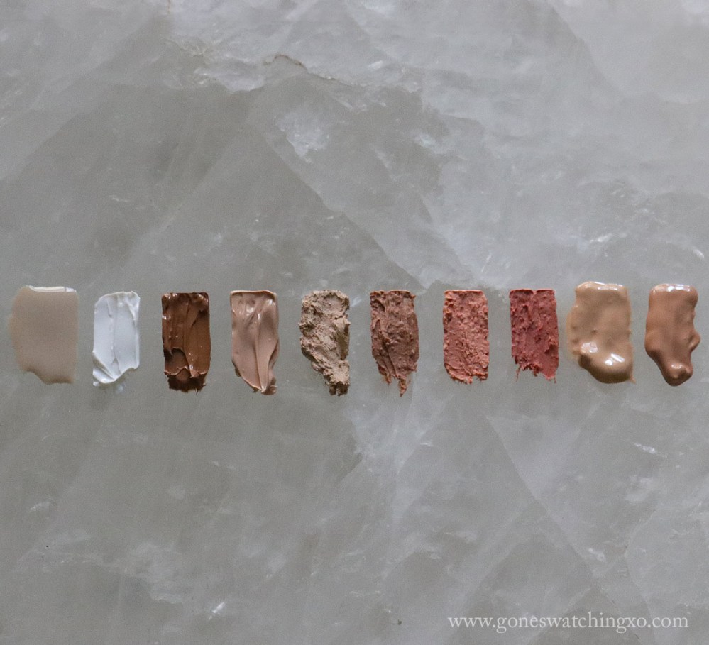 The Base Collective, Ethical Zinc, Naked Sundays, P4O, Winki Zinc &amp; Wotnot Naturals Sunscreen Review &amp; Swatches. Texture shot. Gone Swatching xo